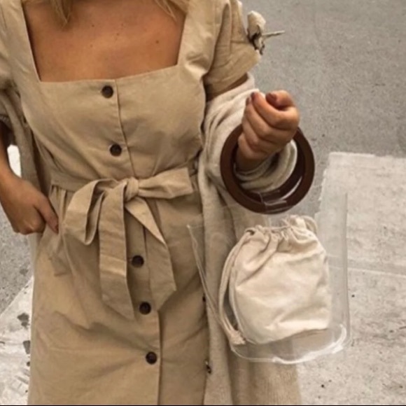 Anthropologie Handbags - Clear handbag with canvas bag